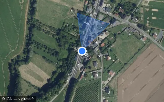 Vue satellite de l'emplacement du radar tourelle à Froidmont-Cohartille sur Rue de Paris / N 2