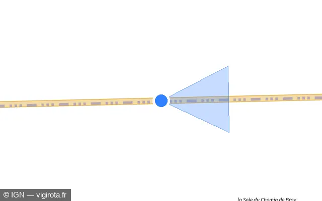 Vue plan de l'emplacement du radar tourelle à Framerville-Rainecourt sur D 1029