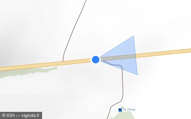 Vue plan de l'emplacement du radar tourelle à Bazoches-et-Saint-Thibaut sur N 31 / E 46