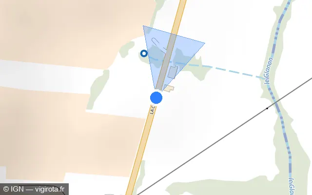 Vue plan de l'emplacement du radar tourelle à Buvilly sur N 83