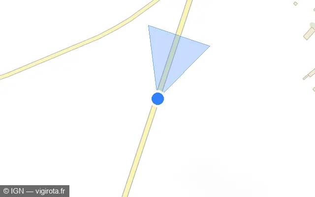 Vue plan de l'emplacement du radar tourelle à Le Plessis-Grohan sur D 51