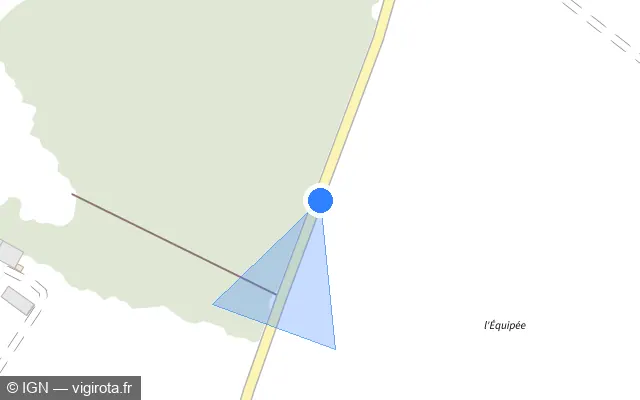 Vue plan de l'emplacement du radar tourelle à Ô-de-Selle sur D 210