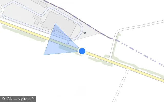 Vue plan de l'emplacement du radar tourelle à La Jarrie sur D 939