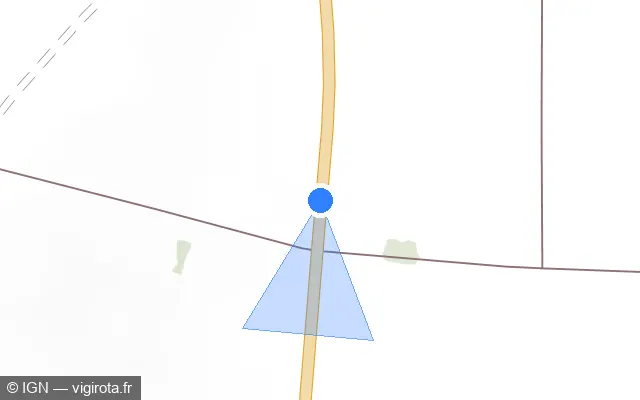 Vue plan de l'emplacement du radar tourelle à Maringues sur D 1093