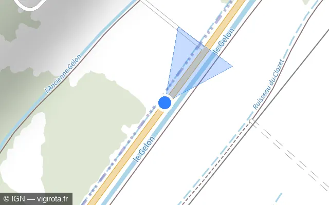 Vue plan de l'emplacement du radar tourelle à Betton-Bettonet sur D 925