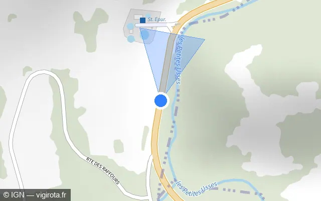 Vue plan de l'emplacement du radar tourelle à Sallenôves sur Route de Bellegarde / D 1508