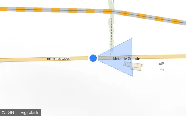 Vue plan de l'emplacement du radar tourelle à Maurens-Scopont sur Route de Toulouse / D 926