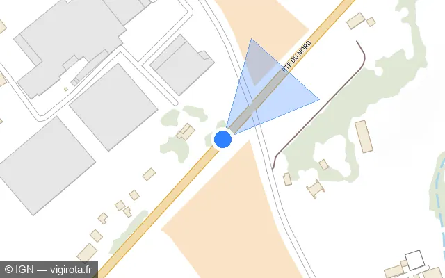 Vue plan de l'emplacement du radar tourelle à Albias sur D 820