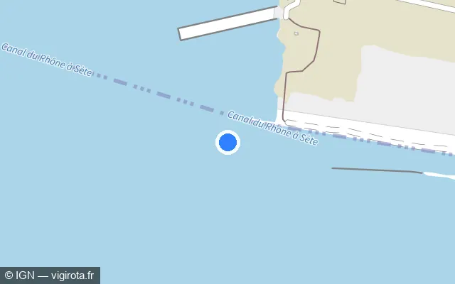 Vue plan de l'emplacement du radar tourelle à Balaruc-les-Bains