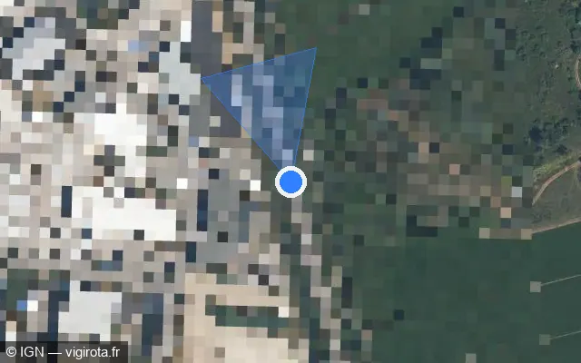 Vue satellite de l'emplacement du radar tourelle à Istres sur N 569