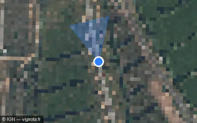 Vue satellite de l'emplacement du radar tourelle à Istres sur N 569