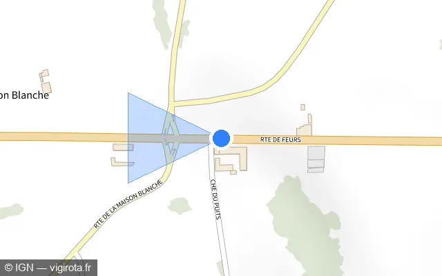 Vue plan de l'emplacement du radar tourelle à Saint-Étienne-le-Molard sur Route de Feurs / D 1089