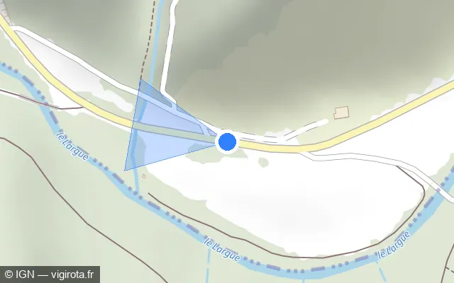 Vue plan de l'emplacement du radar tourelle à Villeneuve sur D 13