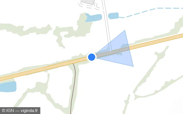 Vue plan de l'emplacement du radar tourelle à Geay sur D 938Ter