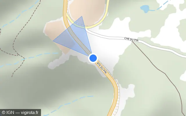 Vue plan de l'emplacement du radar tourelle à Champis sur D 533