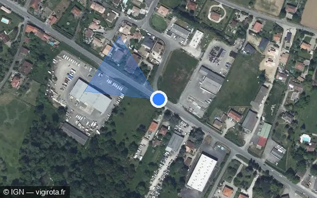 Vue satellite de l'emplacement du radar tourelle à Lafox sur Route d'Agen / D 813