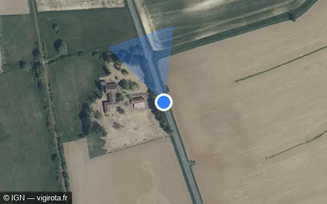 Vue satellite de l'emplacement du radar tourelle à Lasserre sur Route de Nérac / D 930