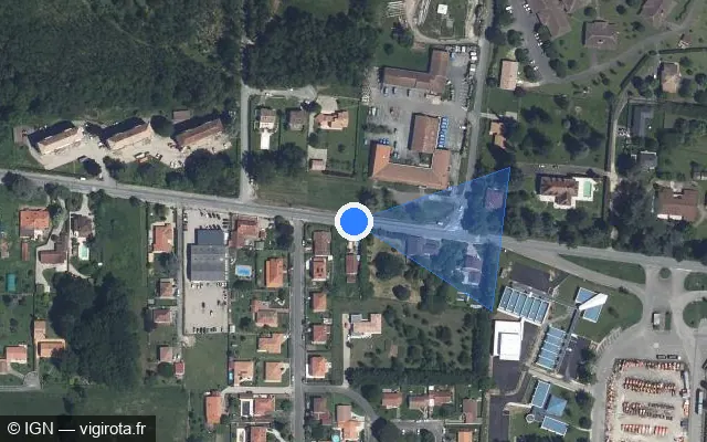 Vue satellite de l'emplacement du radar tourelle à Villeneuve-sur-Lot sur Rue Henri Barbusse / D 661