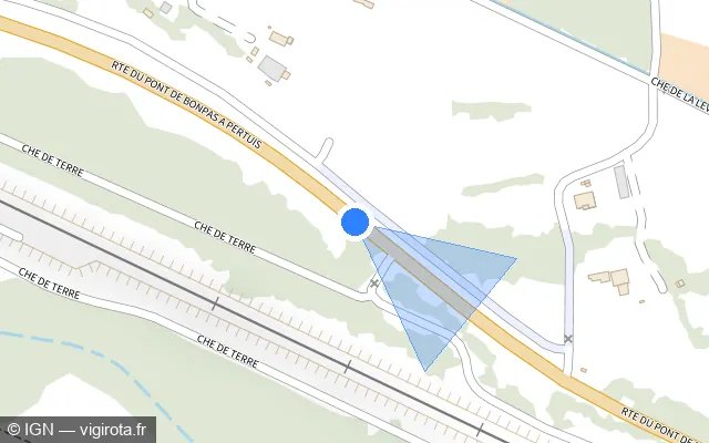 Vue plan de l'emplacement du radar tourelle à Caumont-sur-Durance sur D 900