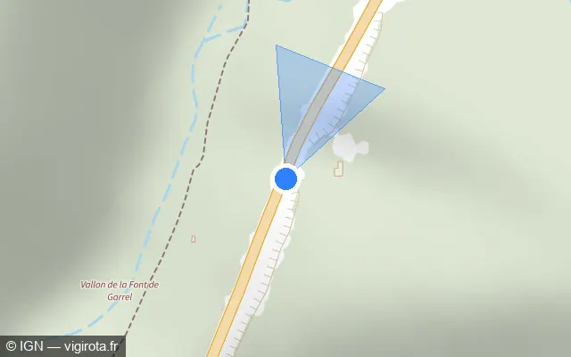 Vue plan de l'emplacement du radar tourelle à Rocbaron sur D 43