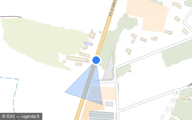 Vue plan de l'emplacement du radar tourelle à Saint-Maximin-la-Sainte-Baume sur Route de Barjols / D 560