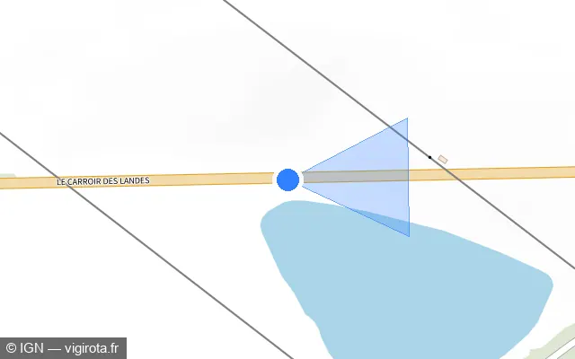 Vue plan de l'emplacement du radar tourelle à Senillé-Saint-Sauveur sur D 725