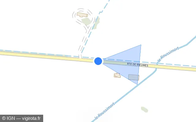 Vue plan de l'emplacement du radar tourelle à Labastidette sur Route de Rieumes / D 3