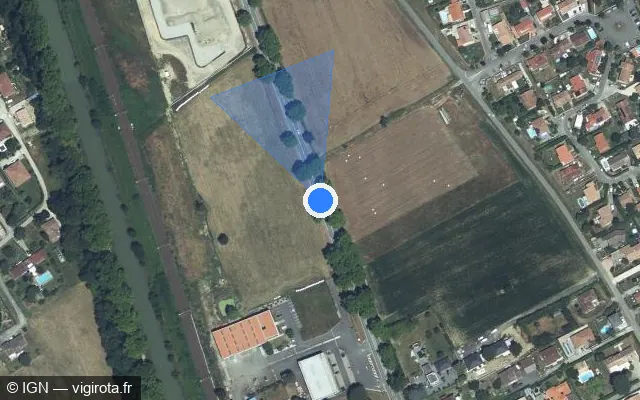Vue satellite de l'emplacement du radar tourelle à Saint-Jory sur Route de Paris / M 820