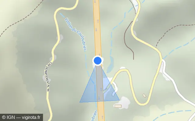 Vue plan de l'emplacement du radar tourelle à Sainte-Maxime sur Route du Muy / D 25
