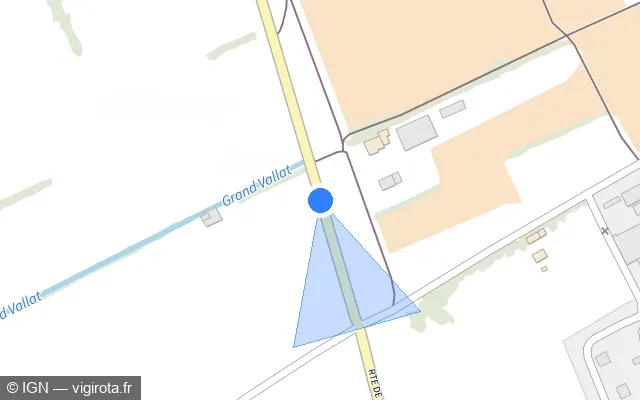 Vue plan de l'emplacement du radar tourelle à Loriol-du-Comtat sur Route de Sarrians / D 31