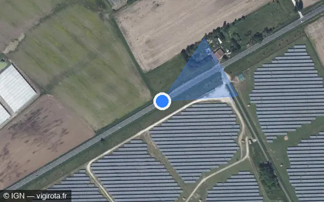 Vue satellite de l'emplacement du radar tourelle à Granges-sur-Lot sur Route de Villeneuve / D 666
