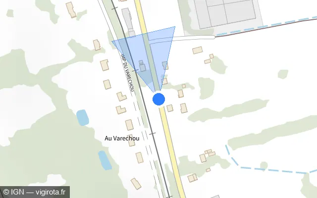 Vue plan de l'emplacement du radar tourelle à Saint-Aulaire sur Route de la Barrière / D 901