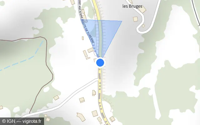 Vue plan de l'emplacement du radar tourelle à Cosnac sur Route de Meyssac / D 38