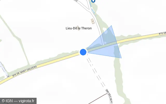 Vue plan de l'emplacement du radar tourelle à Ambres sur Route de Graulhet / D 631