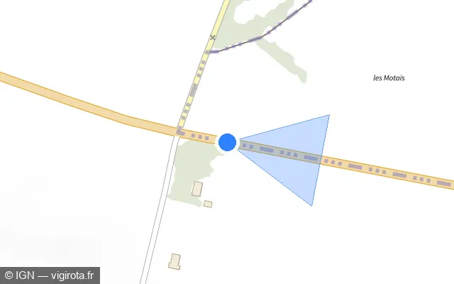 Vue plan de l'emplacement du radar tourelle à Cissé sur N 149 / E 62