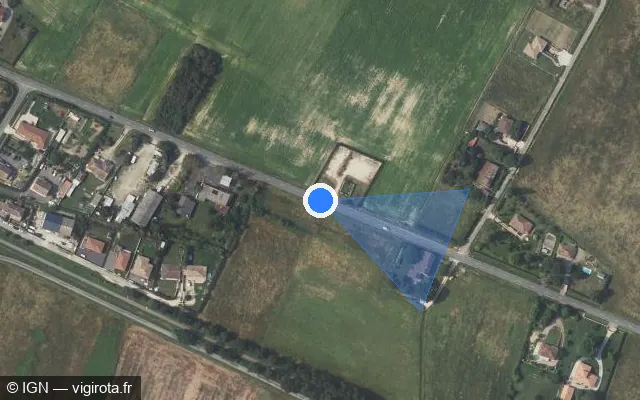 Vue satellite de l'emplacement du radar tourelle à Orgueil sur Route de Montauban / D 930