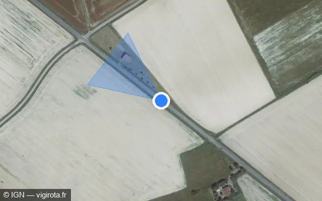 Vue satellite de l'emplacement du radar tourelle à Savenès sur Route de Beaumont / D 3