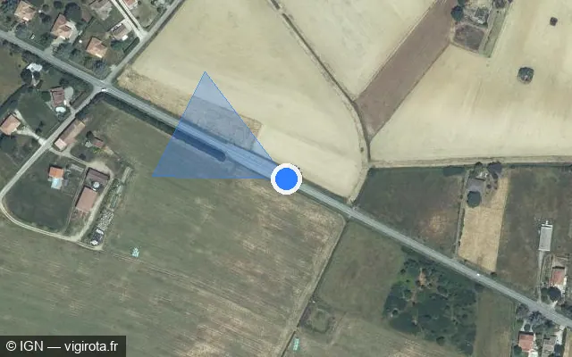 Vue satellite de l'emplacement du radar tourelle à Daux sur Route de Toulouse / D 1
