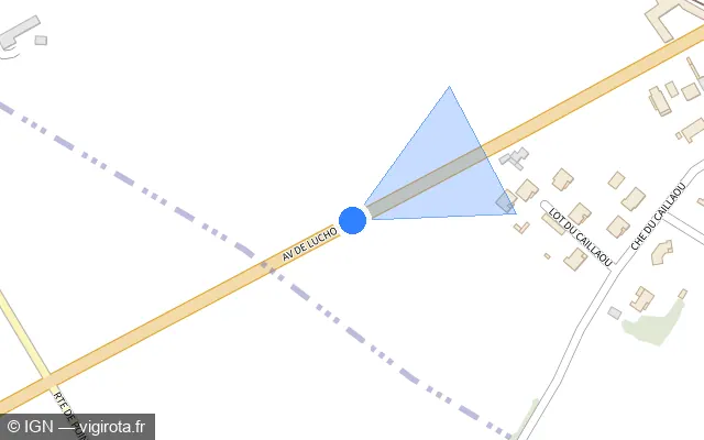 Vue plan de l'emplacement du radar tourelle à Martres-de-Rivière sur Avenue de Luchon / D 8