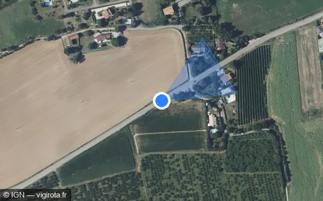 Vue satellite de l'emplacement du radar tourelle à Anjou sur Route du Dauphiné / D 51