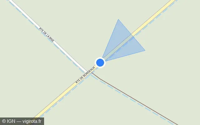 Vue plan de l'emplacement du radar tourelle à Sanguinet sur Route de Biscarrosse / D 652