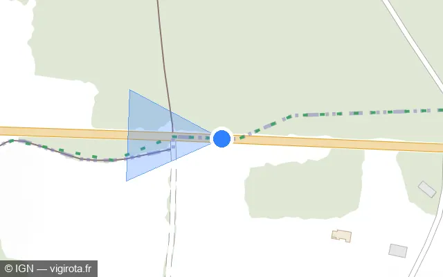 Vue plan de l'emplacement du radar tourelle à Saint-André-de-Chalencon sur D 9