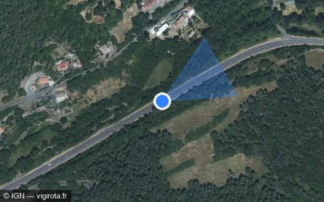 Vue satellite de l'emplacement du radar tourelle à Espaly-Saint-Marcel sur Route de Langeac / D 590