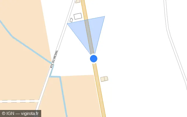 Vue plan de l'emplacement du radar tourelle à Montech sur Rue du Général Larroque / D 813