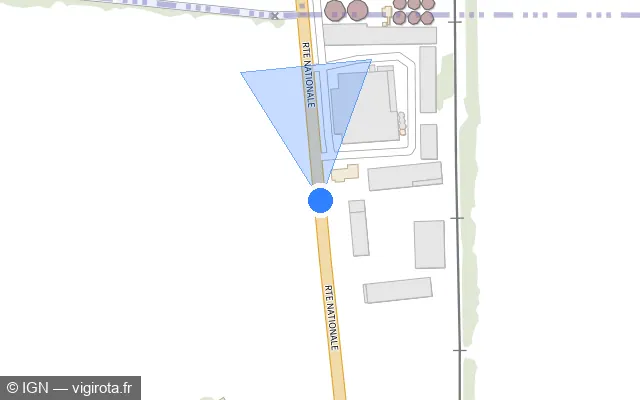 Vue plan de l'emplacement du radar tourelle à Le Vernet sur Route Nationale / D 820