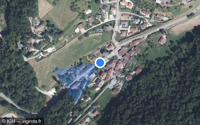 Vue satellite de l'emplacement du radar tourelle à Le Cheylas sur Route de Goncelin / D 525