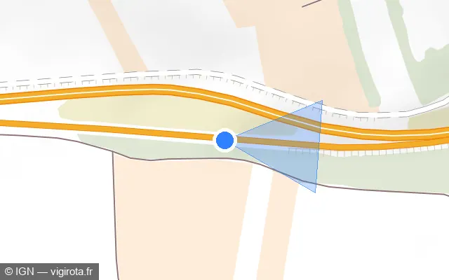 Vue plan de l'emplacement du radar tourelle à Saint-Saturnin sur N 141 / E 603