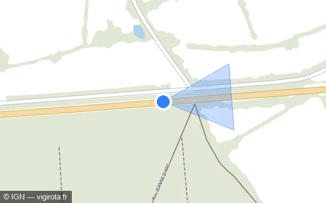Vue plan de l'emplacement du radar tourelle à La Ferrière-en-Parthenay sur N 149 / E 62