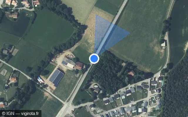 Vue satellite de l'emplacement du radar tourelle à Saint-Étienne-le-Laus sur Route de Chorges / D 942