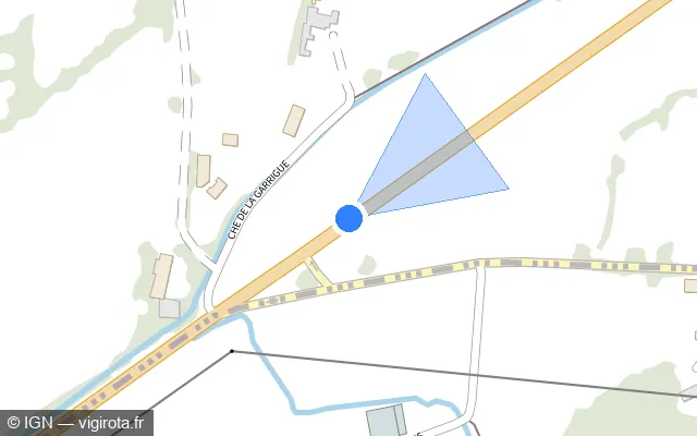 Vue plan de l'emplacement du radar tourelle à Mont-Dauphin sur N 94
